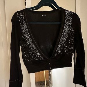 NWOT size small Three Dot cropped cardigan
